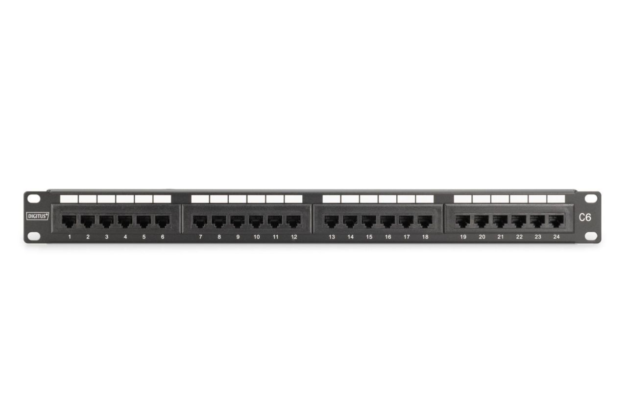 Digitus 24-port Patch Panel 1U Black Digitus 24-port Patch Panel 1U Black