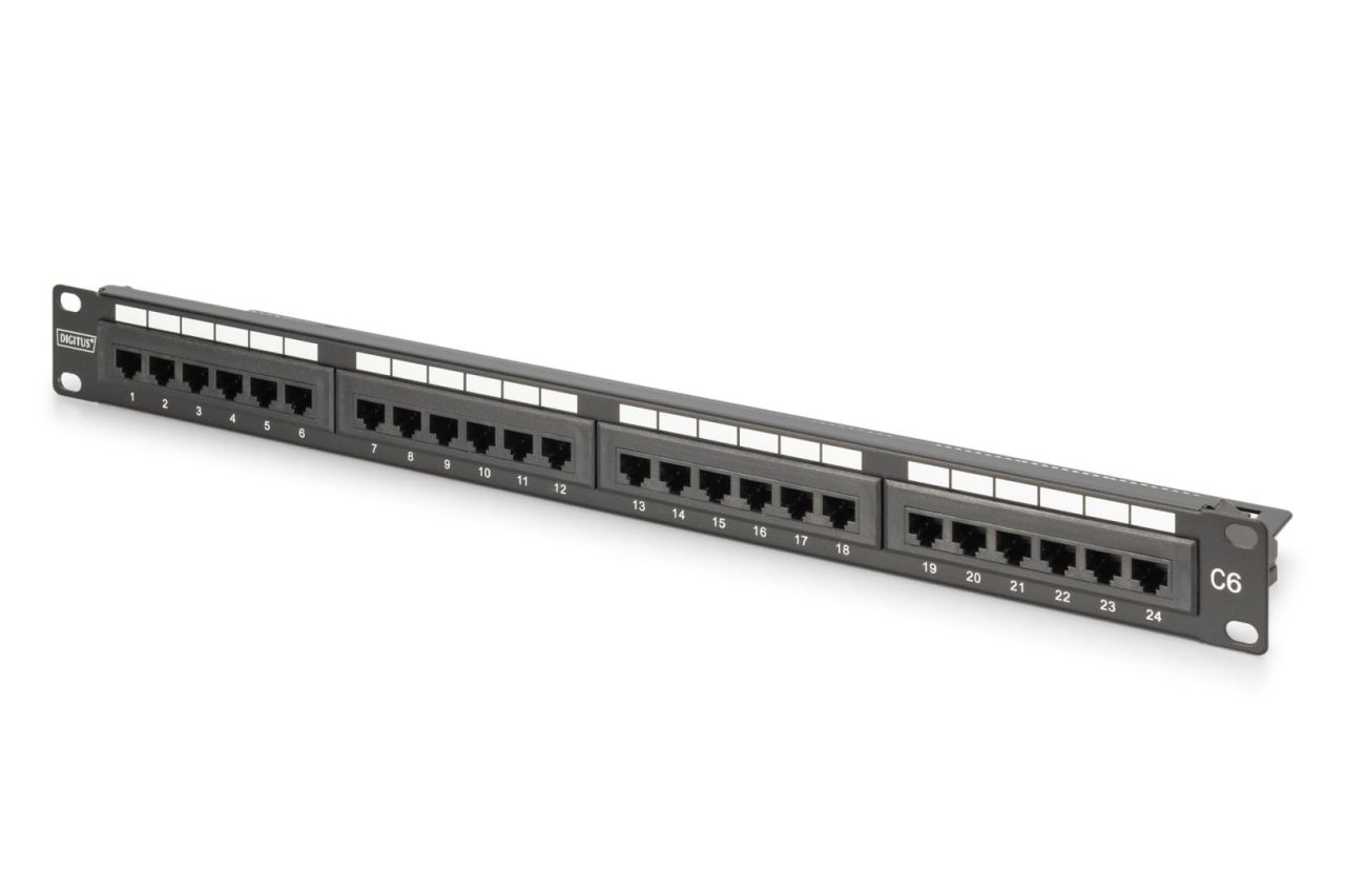Digitus 24-port Patch Panel 1U Black Digitus 24-port Patch Panel 1U Black