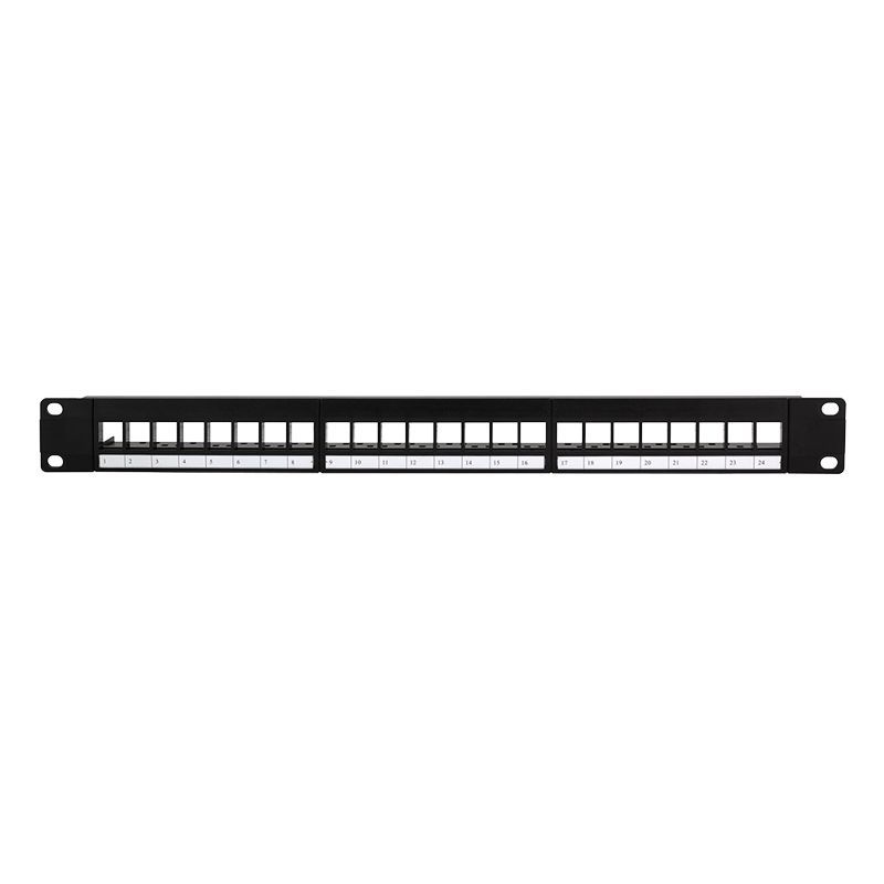 Logilink NK4065 19" patch panel for 24 keystone jacks 1U unloaded Black Logilink NK4065 19" patch panel for 24 keystone jacks 1U unloaded Black