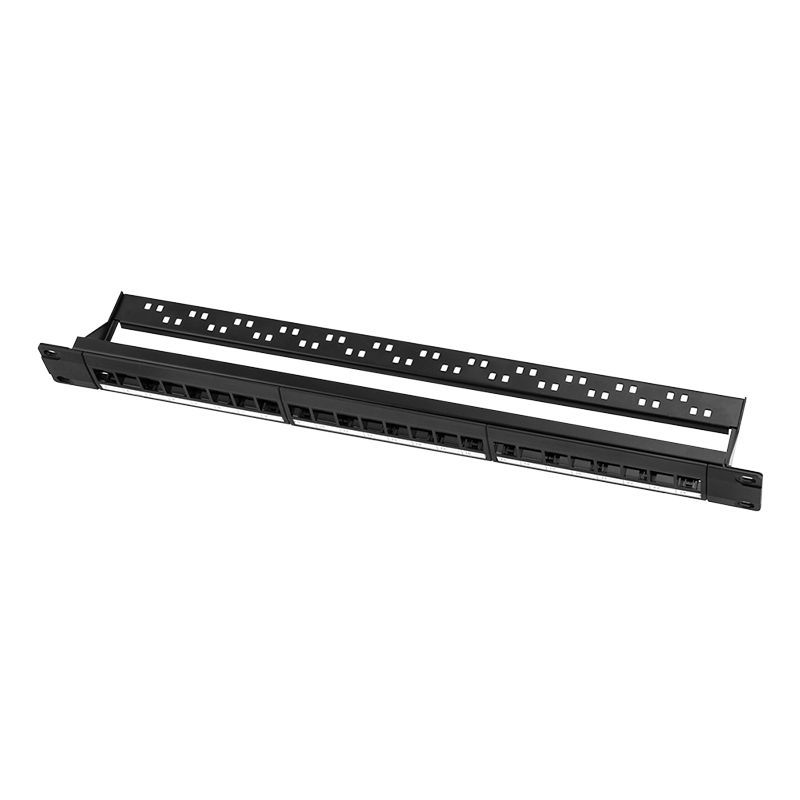 Logilink NK4065 19" patch panel for 24 keystone jacks 1U unloaded Black Logilink NK4065 19" patch panel for 24 keystone jacks 1U unloaded Black
