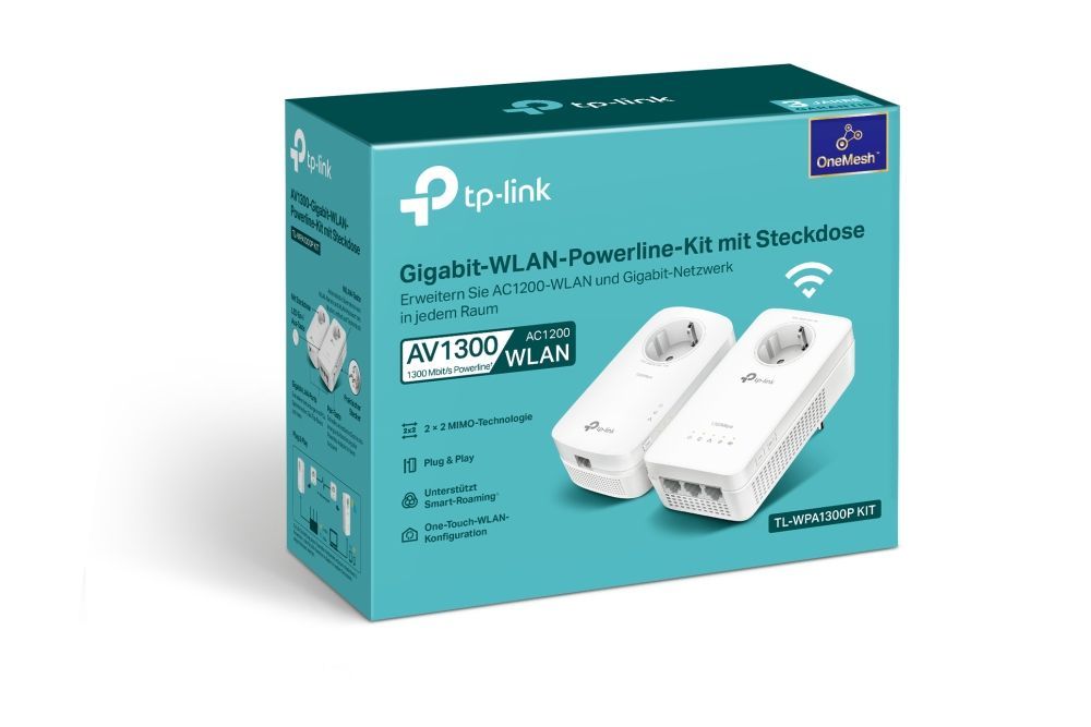 TP-Link TL-WPA1300P KIT AV1300-AC1200 Gigabit WiFi Powerline Adapter Kit TP-Link TL-WPA1300P KIT AV1300-AC1200 Gigabit WiFi Powerline Adapter Kit