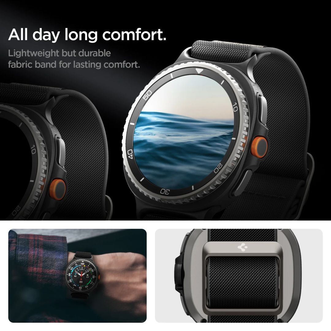 Nomad Lite Fit Band for Samsung Galaxy Watch 8 46mm/44mm/40mm Black