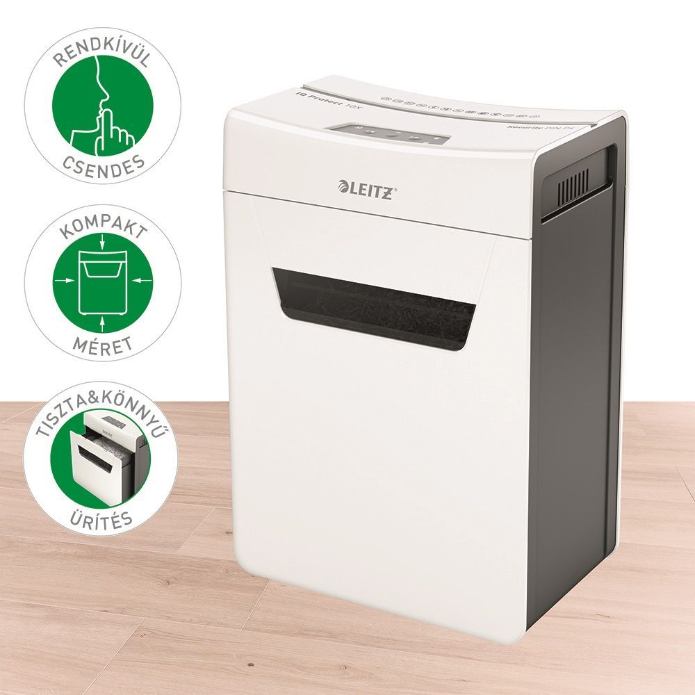 Leitz IQ Protect Premium 10X iratmegsemmisítő White Leitz IQ Protect Premium 10X iratmegsemmisítő White