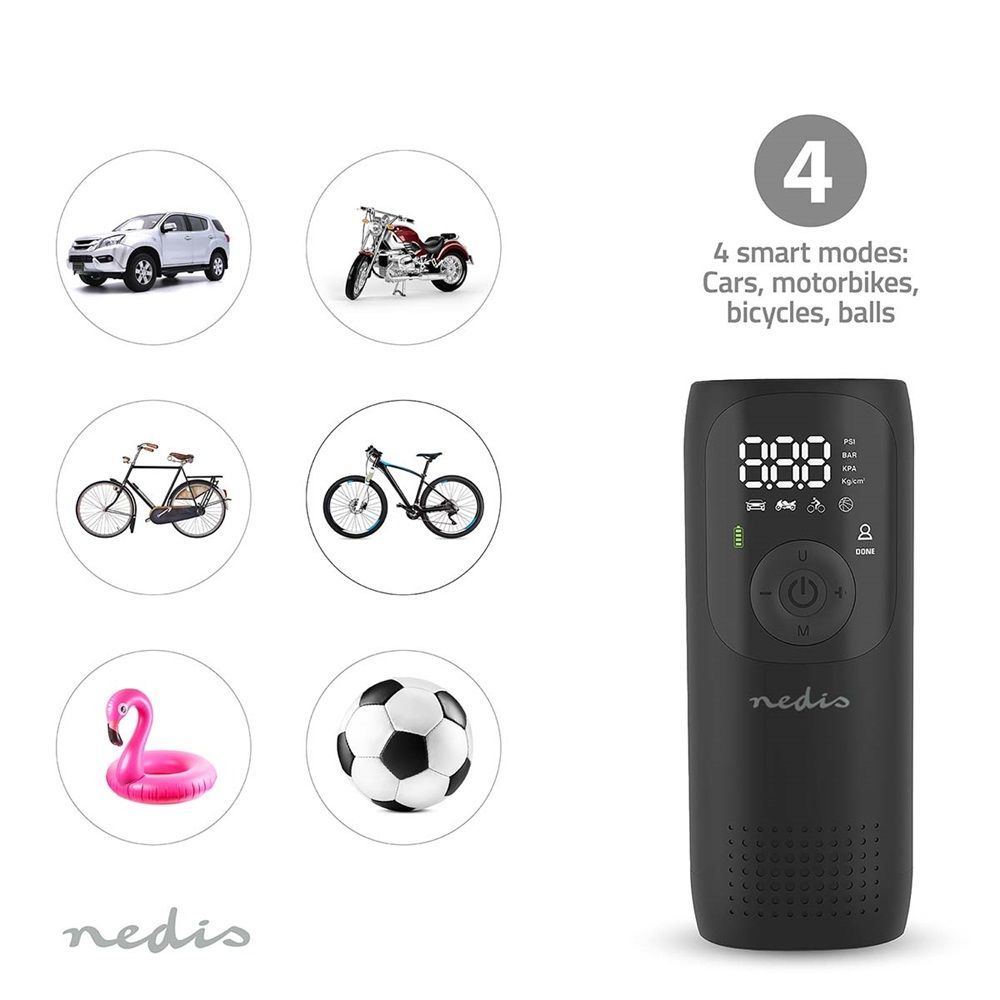 Nedis PAAC10BK Rechargeable Air Compressor Nedis PAAC10BK Rechargeable Air Compressor
