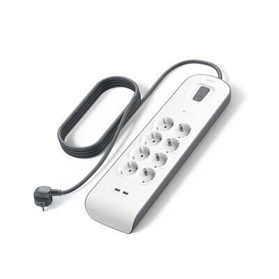 Belkin BSV804VF2M-V2 Túlfeszültségvédő Kapcsolóval 8DIN 2m White Belkin BSV804VF2M-V2 Túlfeszültségvédő Kapcsolóval 8DIN 2m White