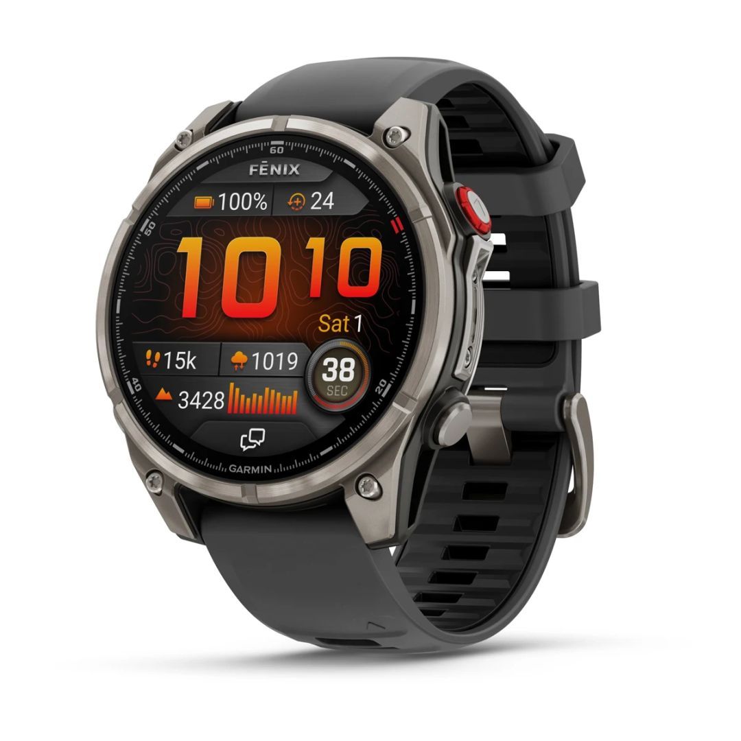 Garmin fenix 8 Pro 47mm AMOLED Sapphire Titanium with Graphite/black silicone band Garmin fenix 8 Pro 47mm AMOLED Sapphire Titanium with Graphite/black silicone band