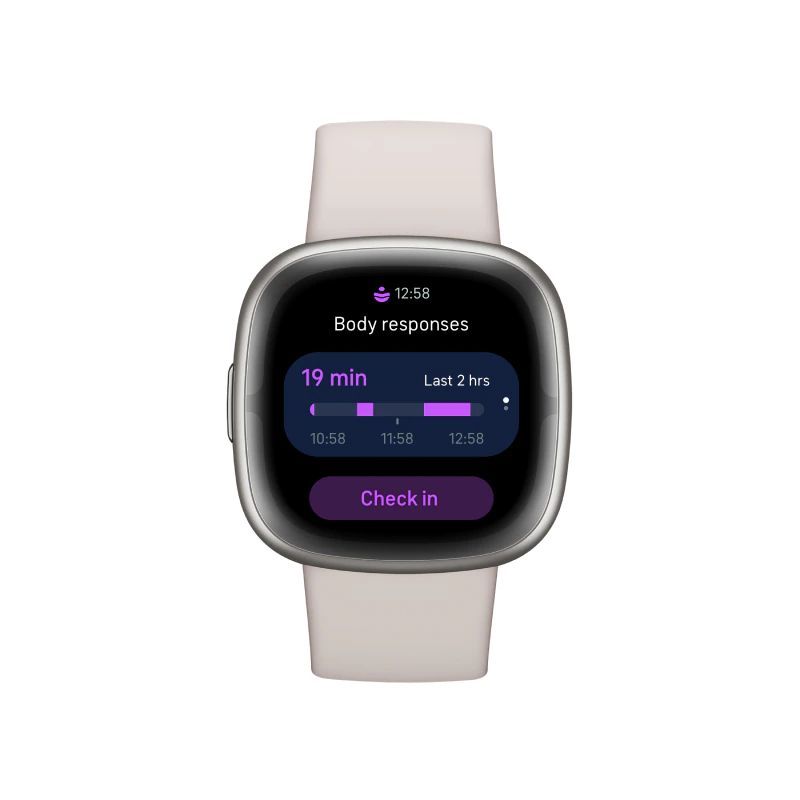 Fitbit Sense 2 Lunar White/Platinum Aluminum Fitbit Sense 2 Lunar White/Platinum Aluminum