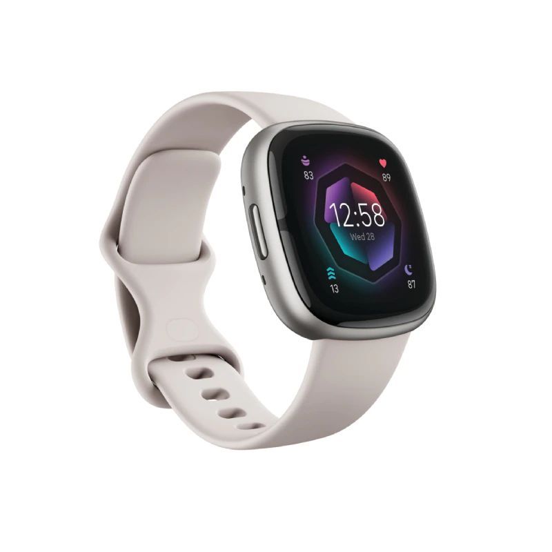 Fitbit Sense 2 Lunar White/Platinum Aluminum Fitbit Sense 2 Lunar White/Platinum Aluminum