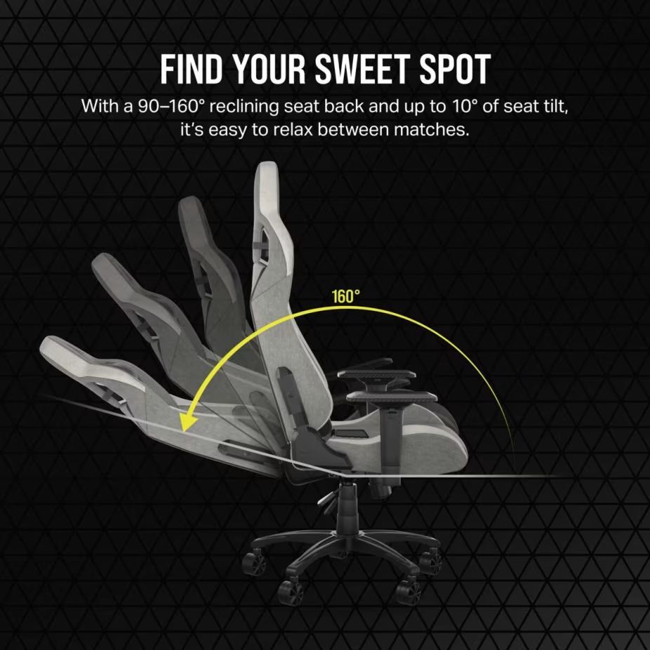 Corsair T3 Rush (2023) Gaming Chair Grey/White