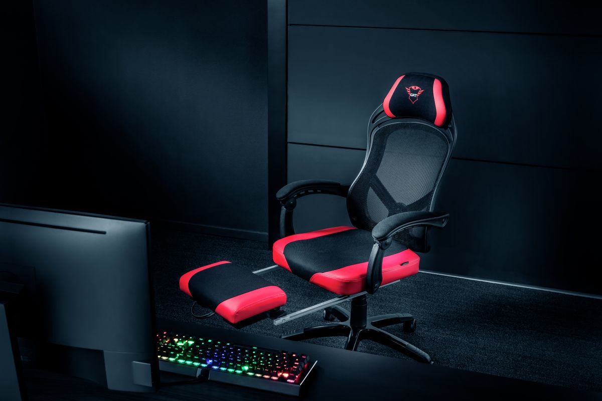Trust GXT 706 Rona Gaming Chair with footrest Black/Red