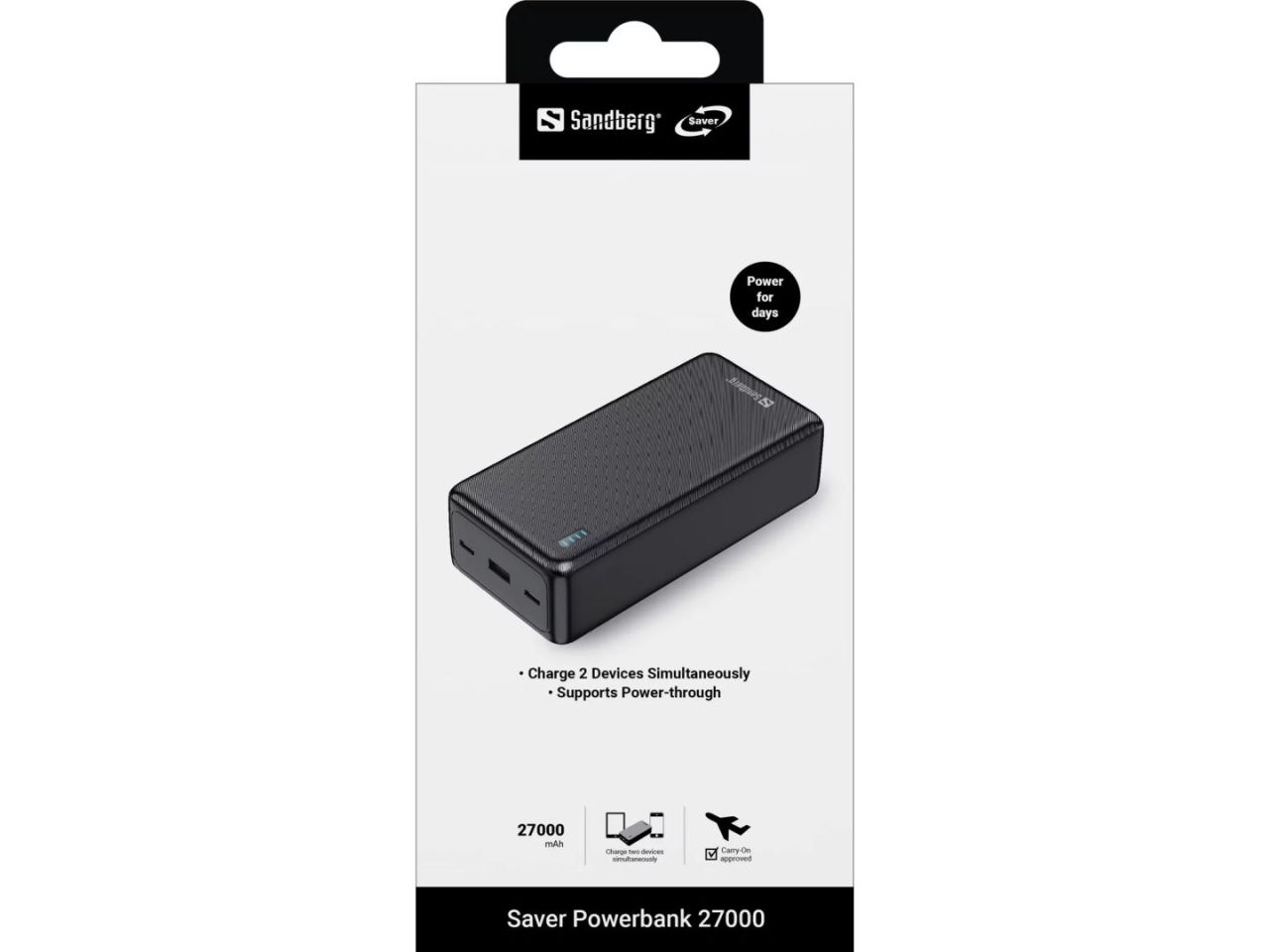 Sandberg Saver 27000mAh Powerbank Black