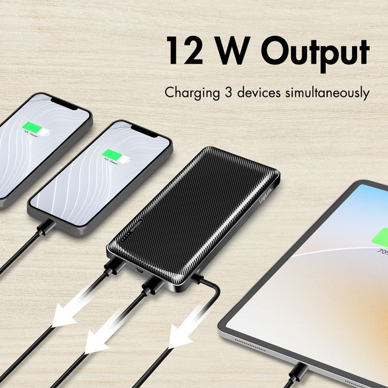 Logilink 10000 mAh Powerbank Black Logilink 10000 mAh Powerbank Black