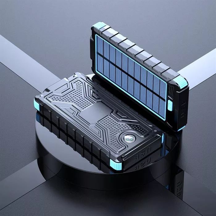 Platinet 10000mAh solar panel Powerbank Black/Blue Platinet 10000mAh solar panel Powerbank Black/Blue