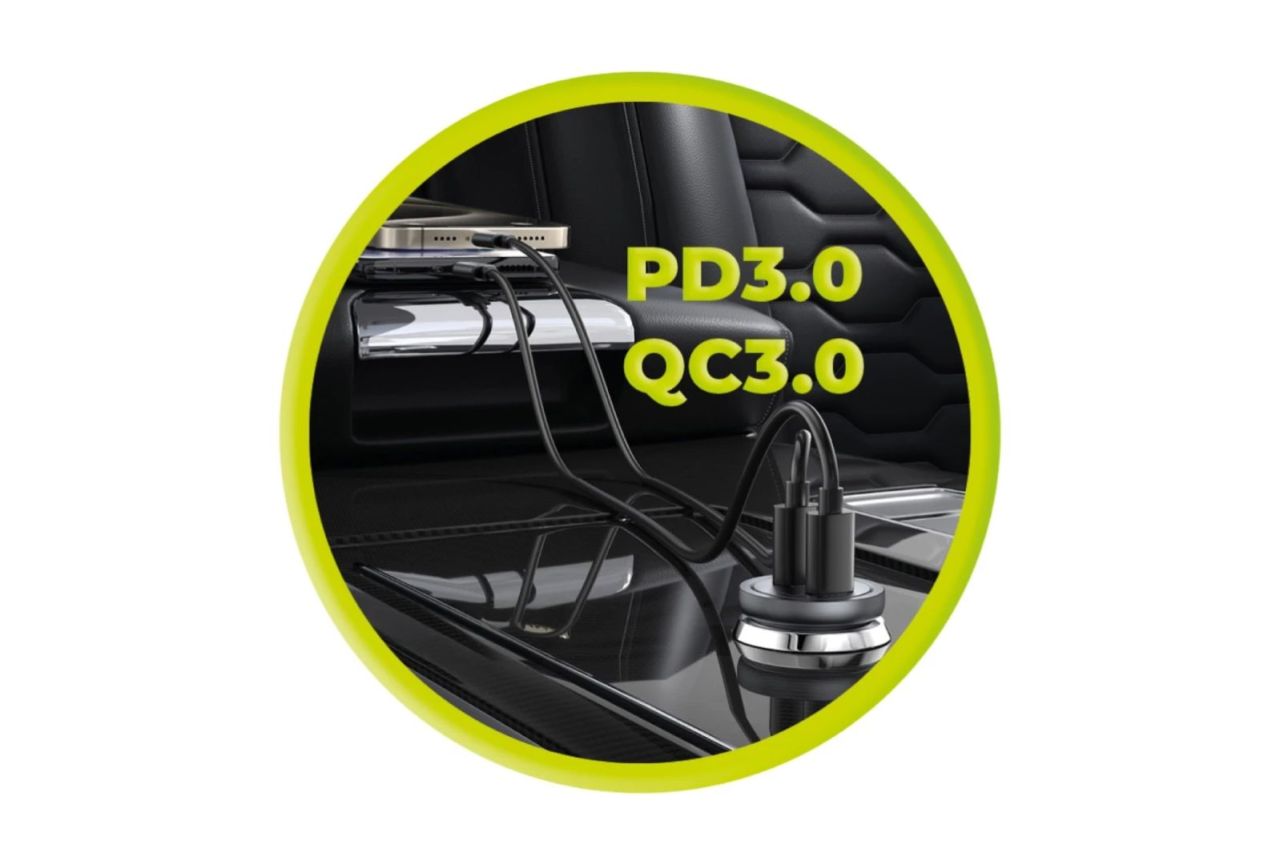 Mobile Origin Metal Car Charger 30W CA13, 2x USB-C Black Mobile Origin Metal Car Charger 30W CA13, 2x USB-C Black