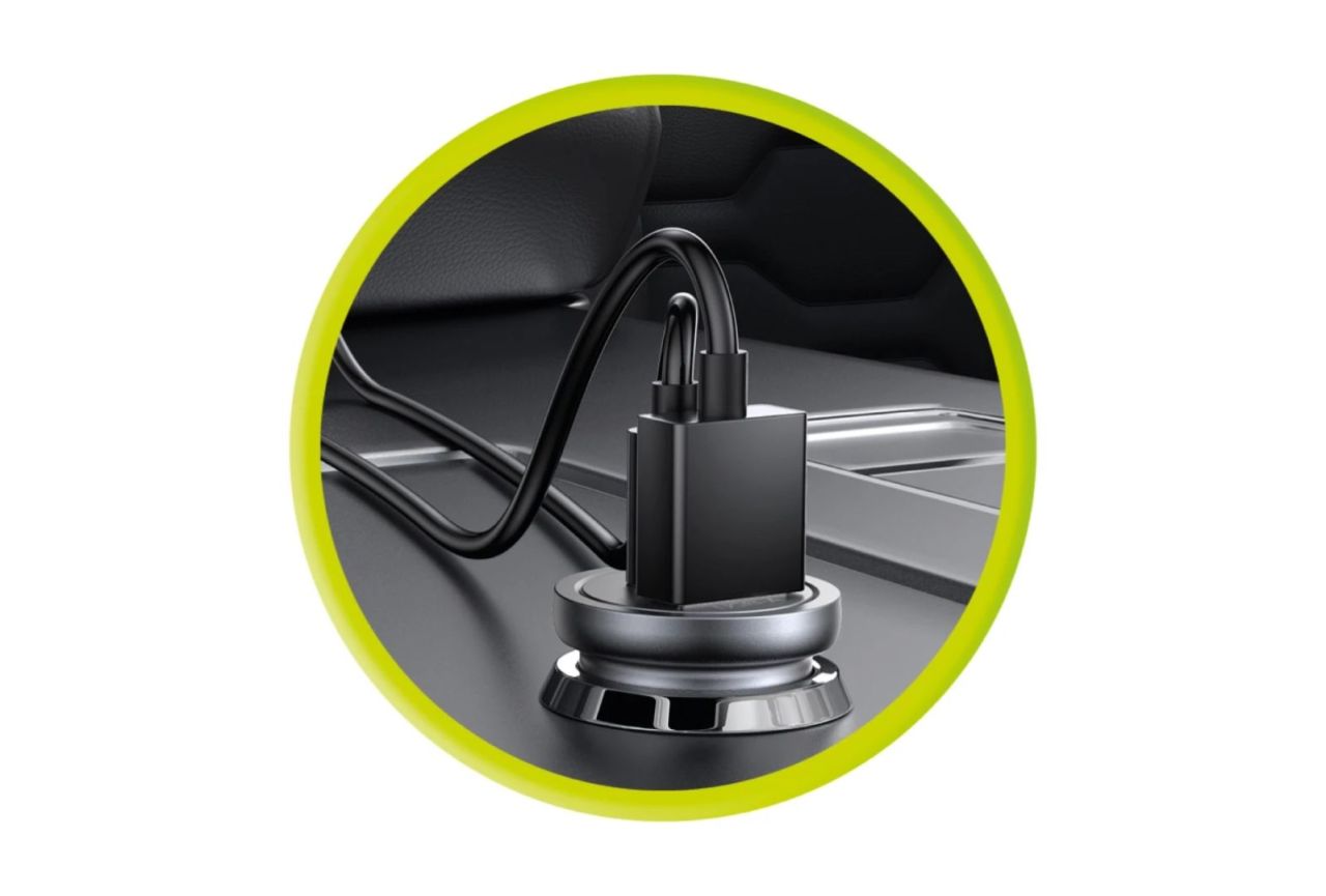 Mobile Origin Metal Car Charger 30W CA12 USB-C, USB-A Black