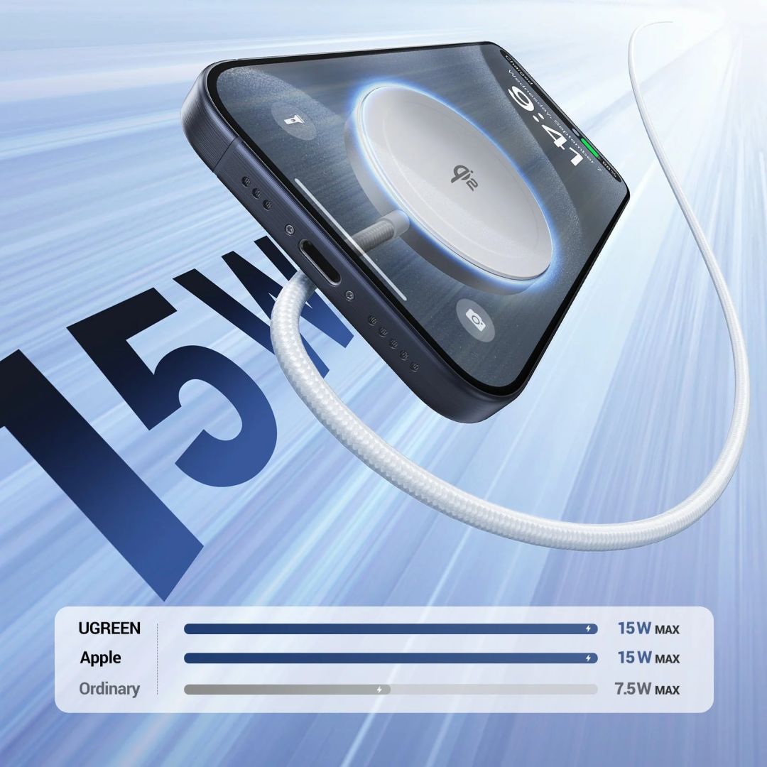 UGREEN 15W Qi2 Magnetic Wireless Charger White