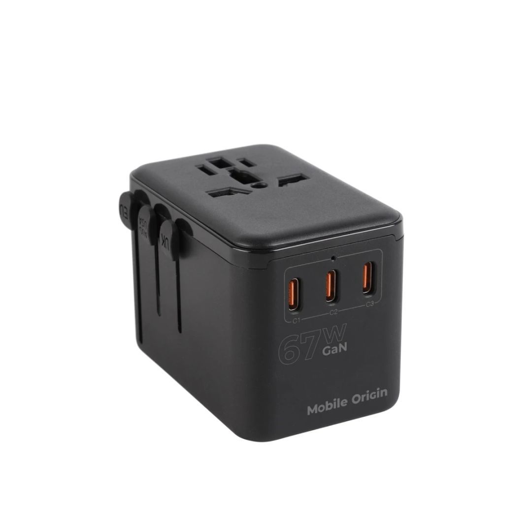 Mobile Origin GaN 67W Travel Adapter PW5 EU/UK/US/AUS, 3x USB-C + USB-A