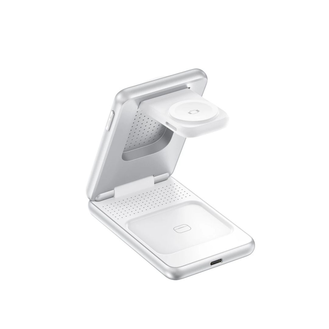 Mobile Origin 3in1 Foldable Qi2 Charger PW8 Silver