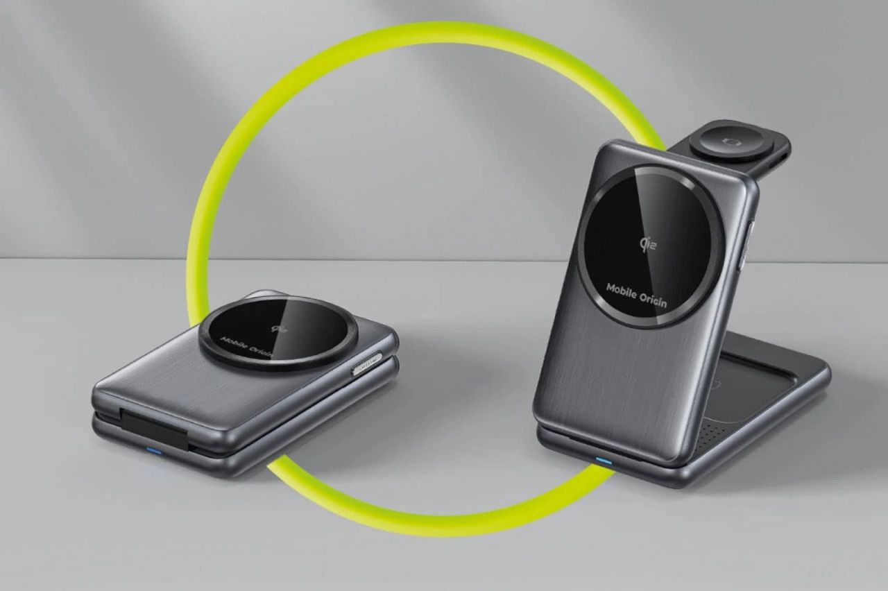 Mobile Origin 3in1 Foldable Qi2 Charger PW8 Silver