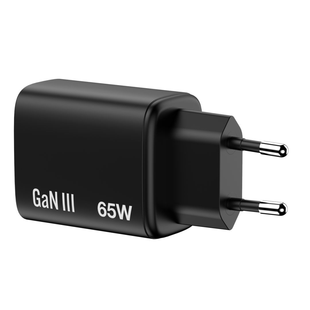 Verbatim Essentials GaN Wall Charger EU Plug 65W 3-Port Black Verbatim Essentials GaN Wall Charger EU Plug 65W 3-Port Black