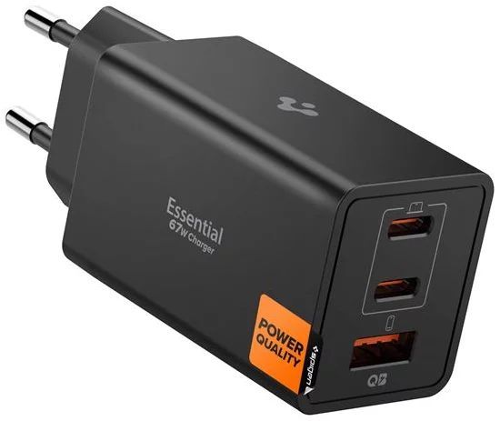 Spigen Essential 67W Wall Charger Black Spigen Essential 67W Wall Charger Black