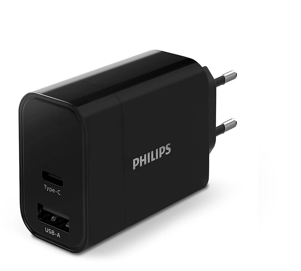 Philips DLP2621/12 High Power Dual Charger 30W Black Philips DLP2621/12 High Power Dual Charger 30W Black