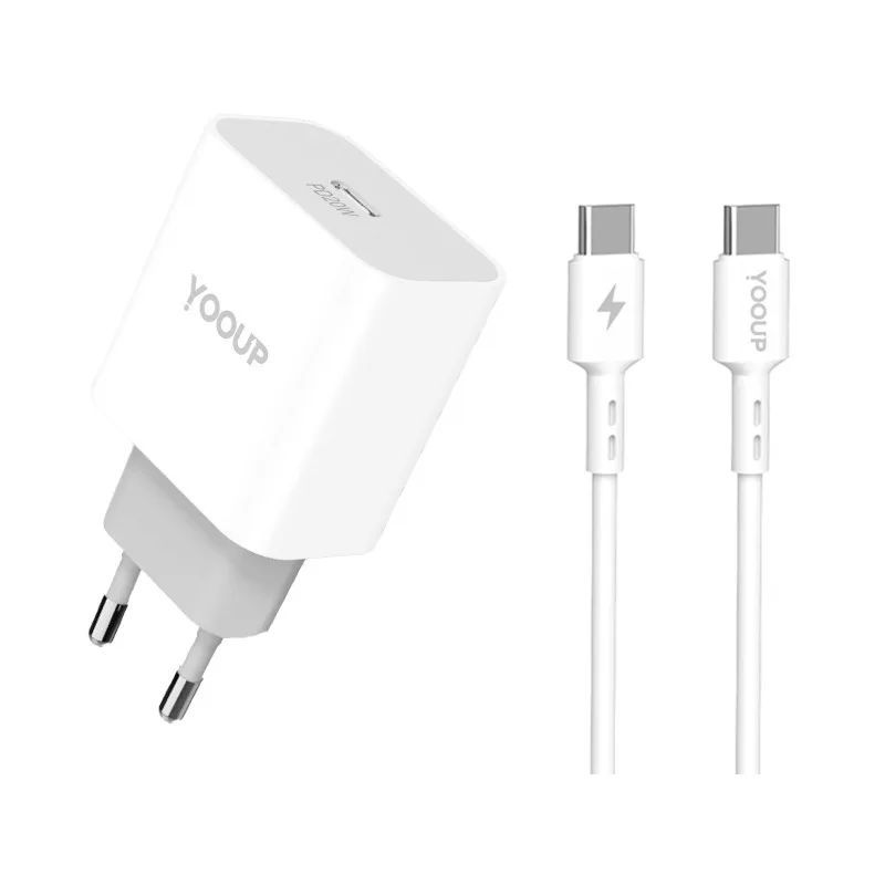 YOOUP NC60-C 20W USB-C cable 1m White YOOUP NC60-C 20W USB-C cable 1m White