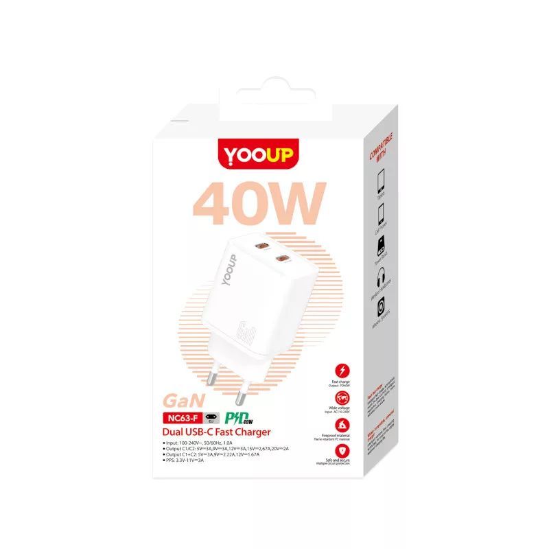 YOOUP NC67-G 40W Adapter White YOOUP NC67-G 40W Adapter White
