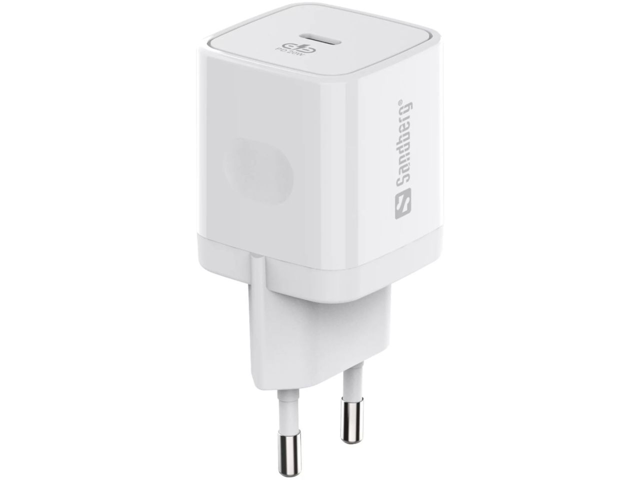 Sandberg USB-C AC Charger PD20W SAVER White Sandberg USB-C AC Charger PD20W SAVER White