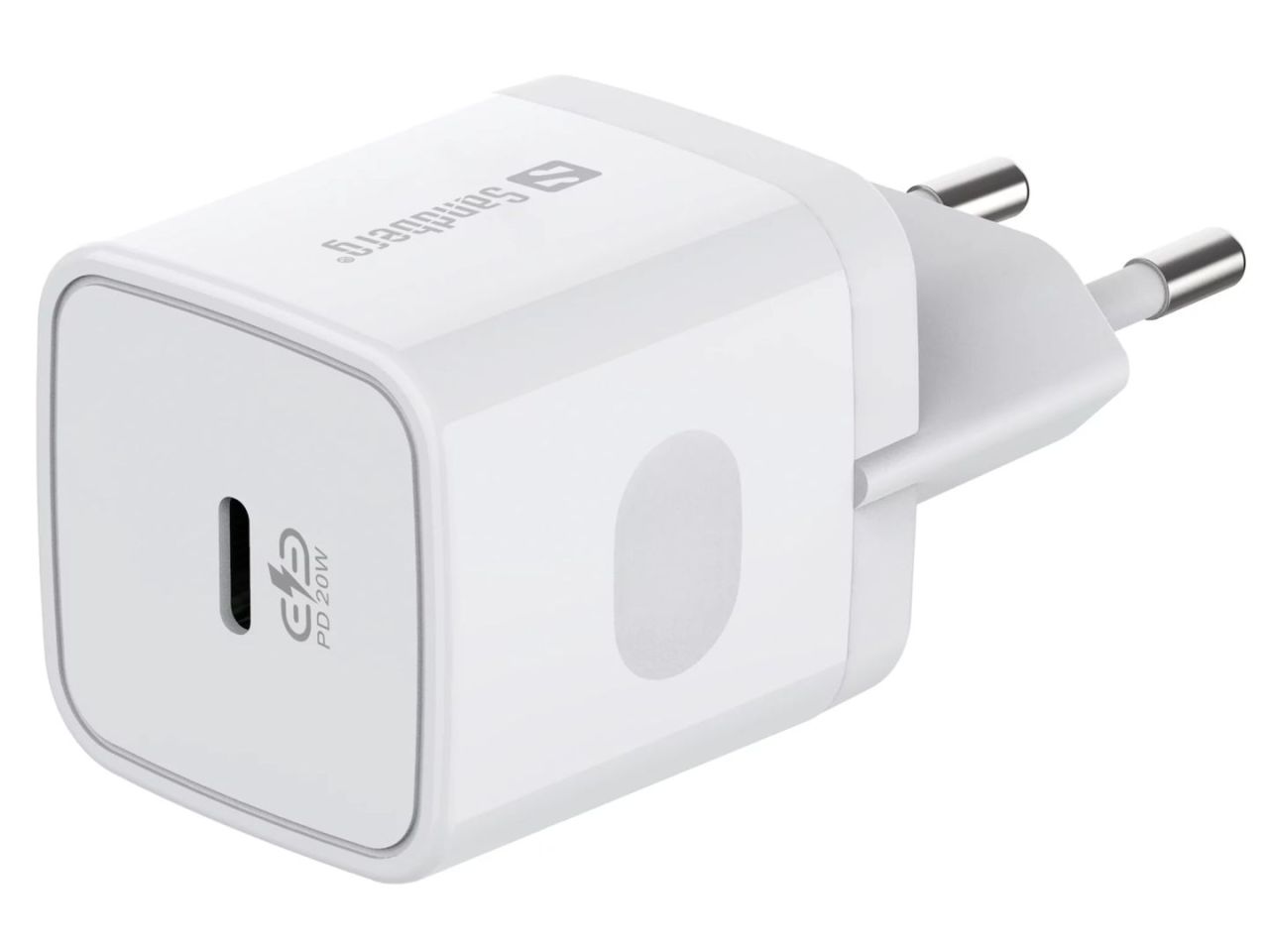 Sandberg USB-C AC Charger PD20W SAVER White Sandberg USB-C AC Charger PD20W SAVER White