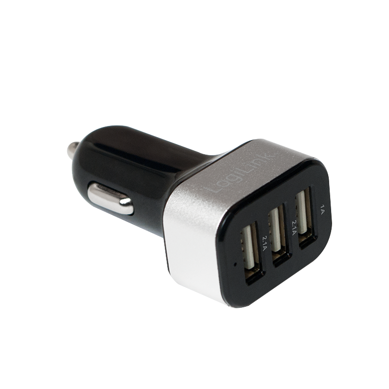 Logilink PA0082 3-port USB Car Charger 25,5W Black Logilink PA0082 3-port USB Car Charger 25,5W Black