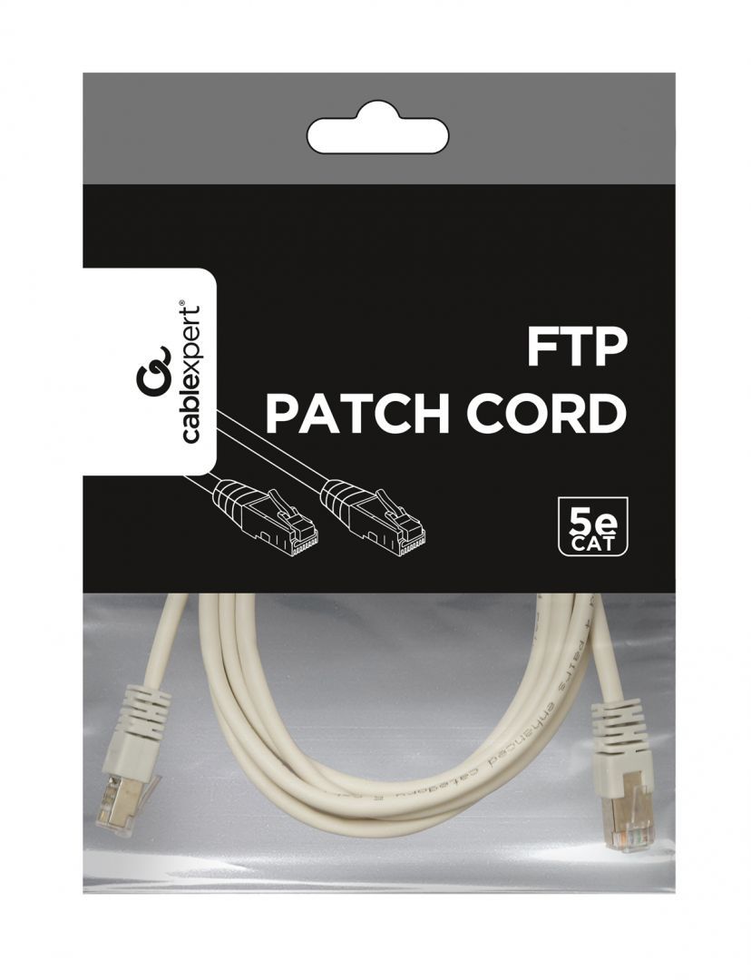 Gembird CAT5e F-UTP Patch Cable 1,5m Grey Gembird CAT5e F-UTP Patch Cable 1,5m Grey