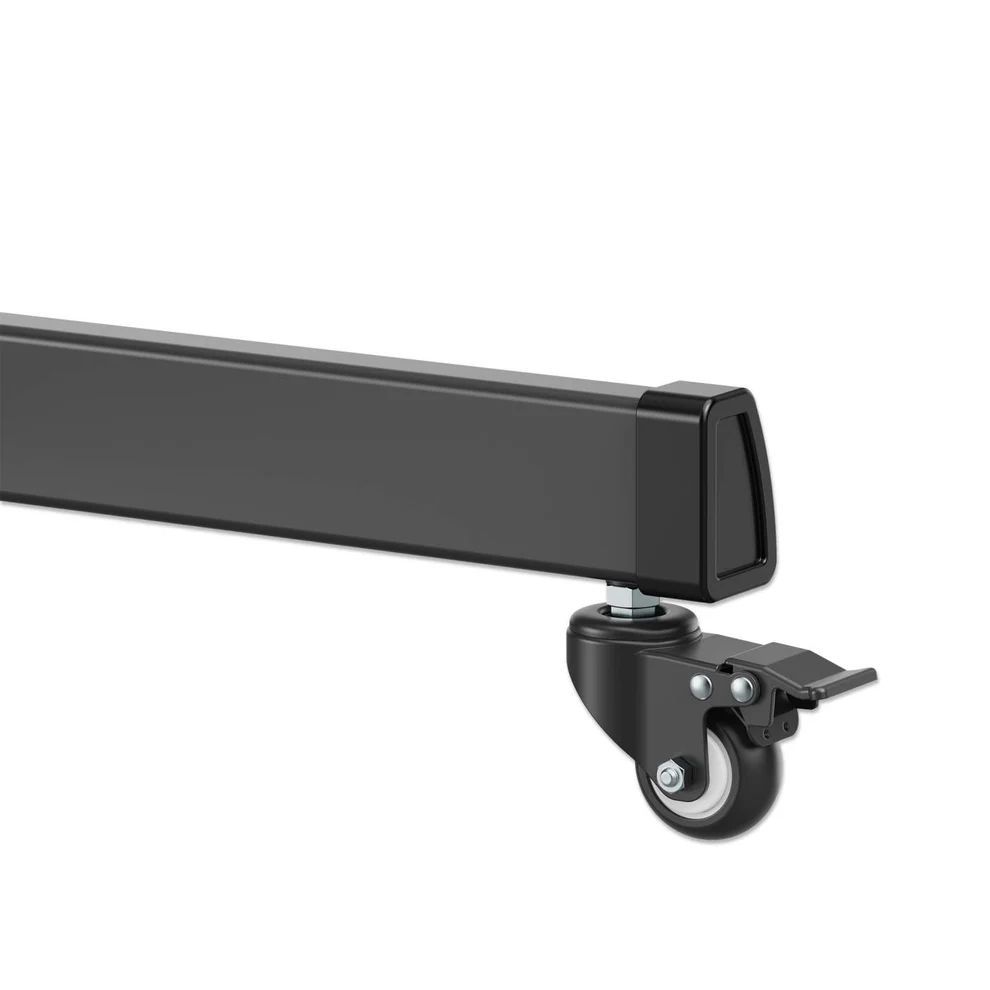 Manhattan Large-Screen Multimedia TV Cart with Tool-Free Height Adjustment 60"-120" Black