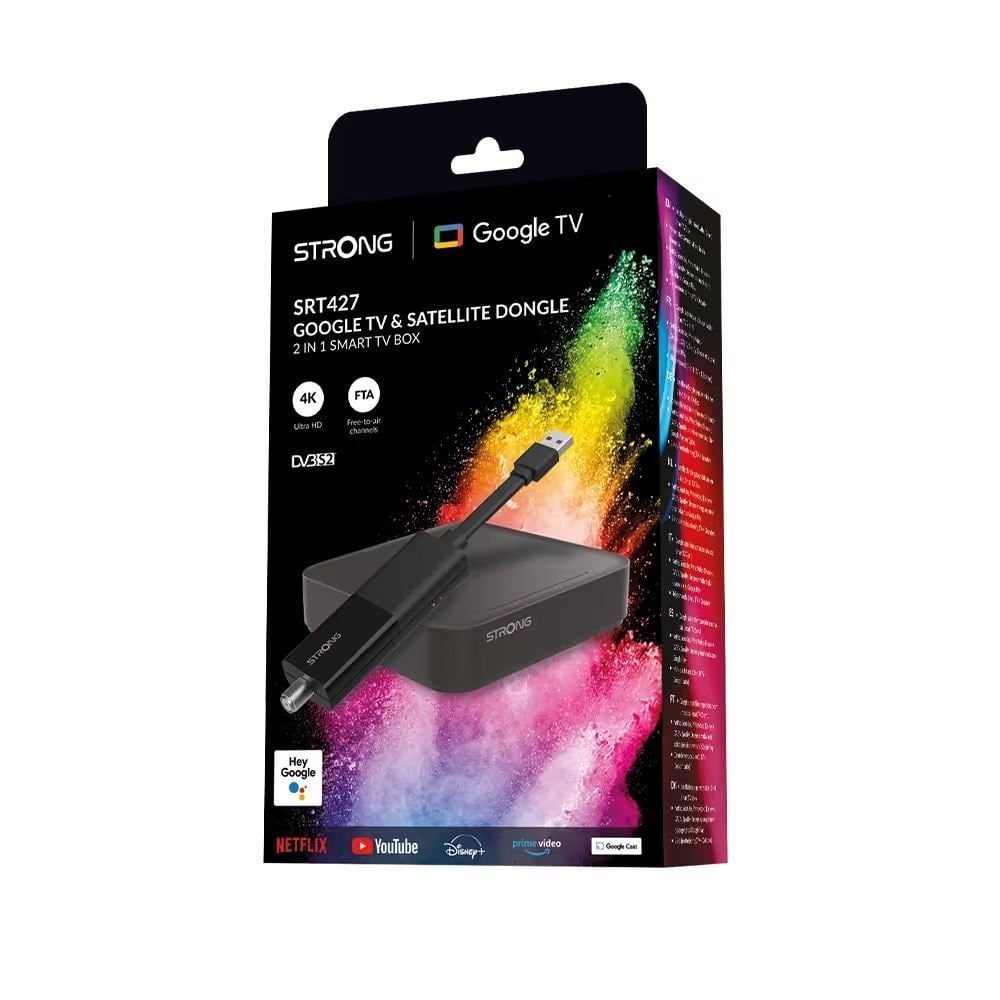 Strong SRT427 Google TV okosító műholdvevővel Strong SRT427 Google TV okosító műholdvevővel