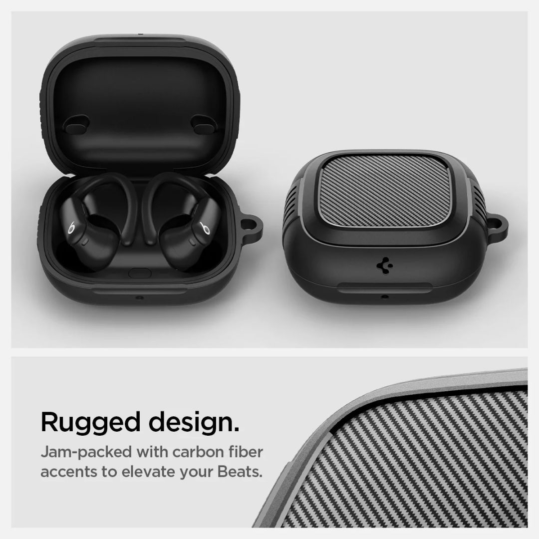 Spigen Rugged Armor case for Apple Powerbeats Pro 2 Matte Black