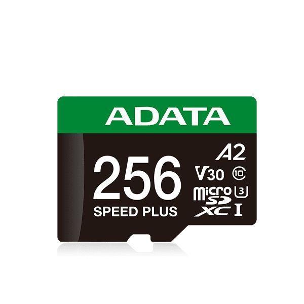 A-Data 256GB microSDXC Speed Plus Class 10 UHS-I U3 V30 + adapterrel