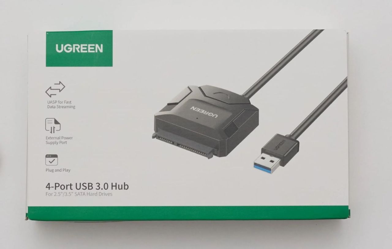 UGREEN USB3.0 to SATA Cable with UASP HDD/SSD Adapter Black