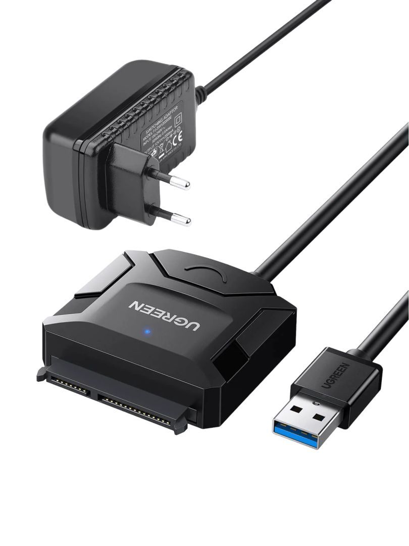 UGREEN USB3.0 to SATA Cable with UASP HDD/SSD Adapter Black