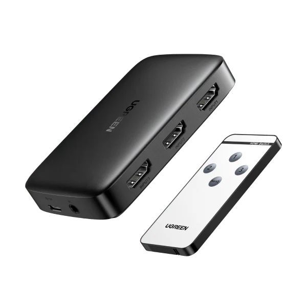 UGREEN HDMI Switch 3 in 1 Out HDMI Switcher Splitter Grey