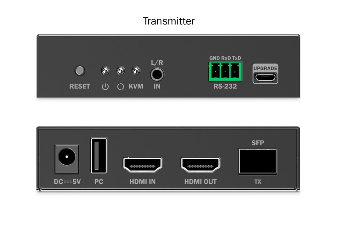 Digitus Fiber KVM Extender Set 4K/60Hz 40 km/300m IP 1G Black Digitus Fiber KVM Extender Set 4K/60Hz 40 km/300m IP 1G Black
