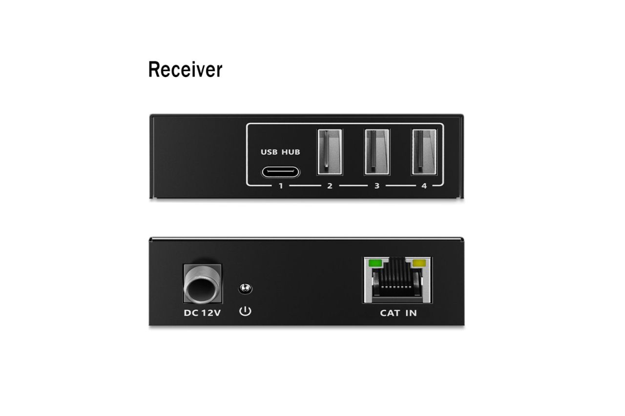 Digitus USB3.2 Gen1 CAT Extender 5Gbps 4ports: 3x USB-A / 1x USB-C 100m Digitus USB3.2 Gen1 CAT Extender 5Gbps 4ports: 3x USB-A / 1x USB-C 100m