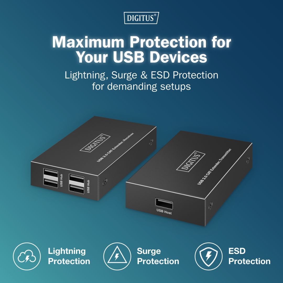 Digitus USB2.0 CAT extender 4 port USB-A 150m