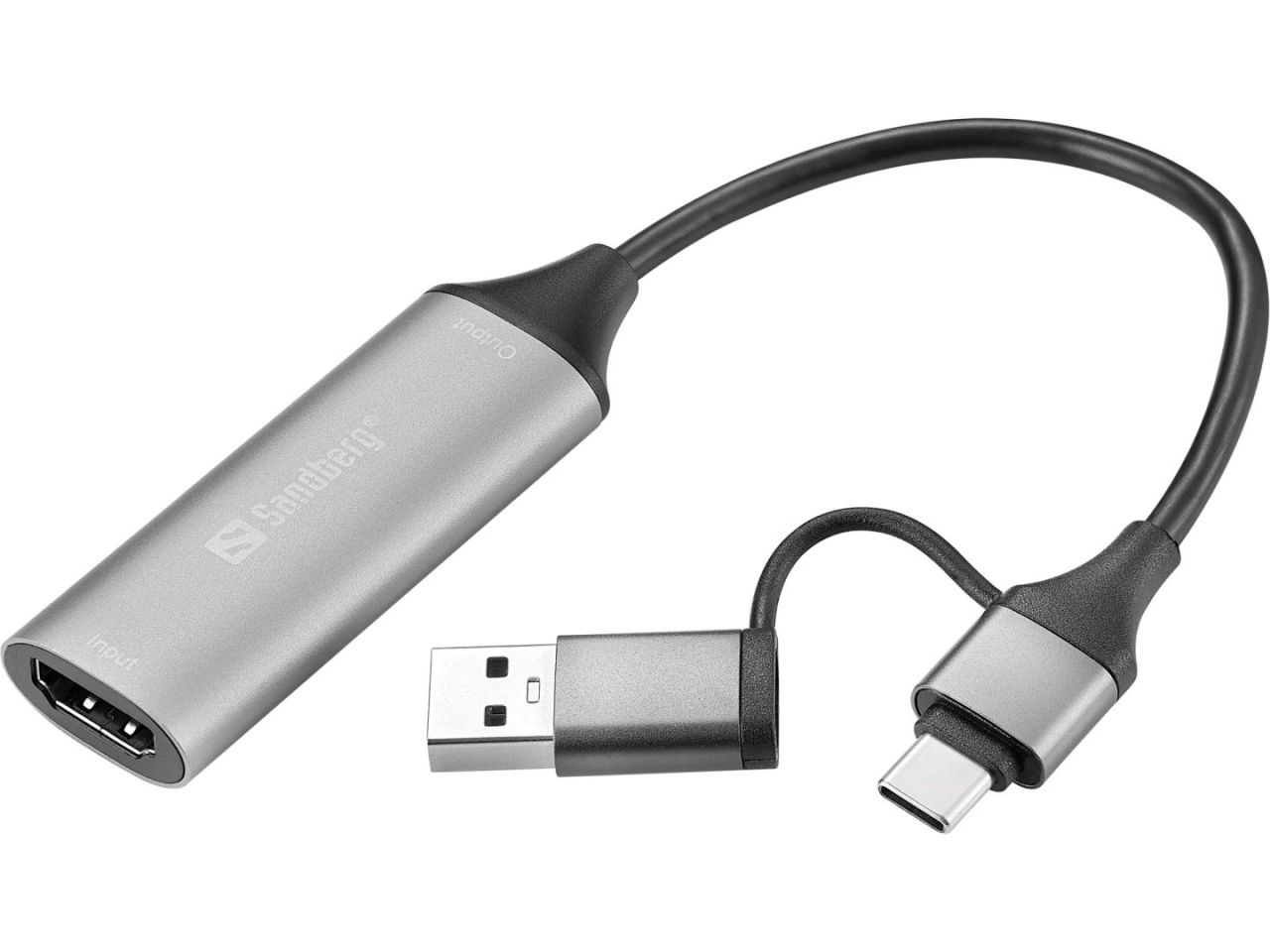 Sandberg HDMI Capture Link to USB-C/A Grey Sandberg HDMI Capture Link to USB-C/A Grey