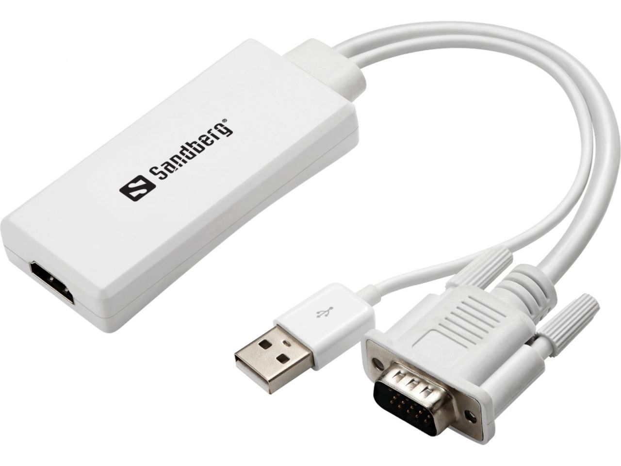 Sandberg VGA+Audio to HDMI Converter White Sandberg VGA+Audio to HDMI Converter White