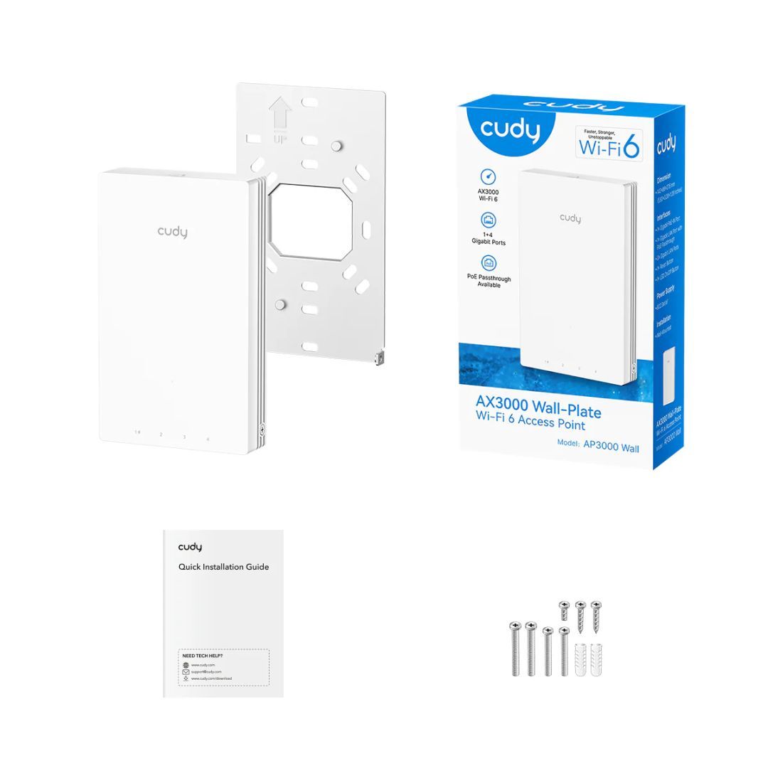 Cudy AX3000 Wall-Plate Wi-Fi 6 Access Point Cudy AX3000 Wall-Plate Wi-Fi 6 Access Point
