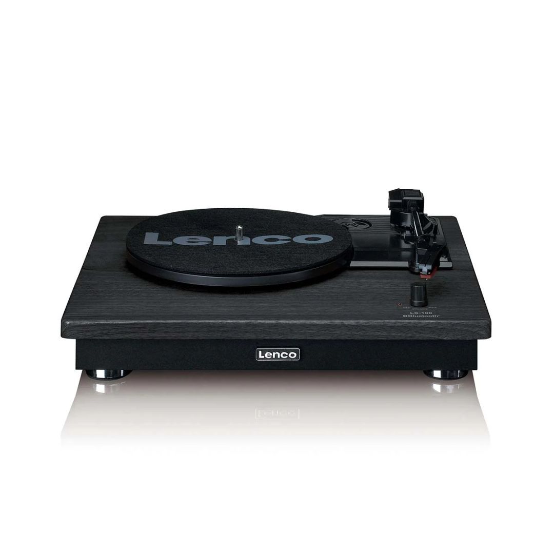 Lenco LS-100BK Record Player with 2 External Speakers Black