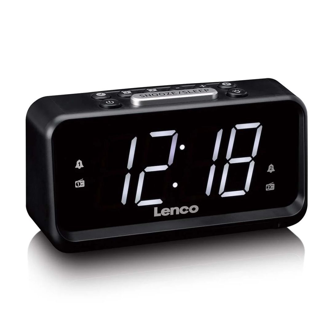 Lenco CR-28BK Clock Radio Black Lenco CR-28BK Clock Radio Black