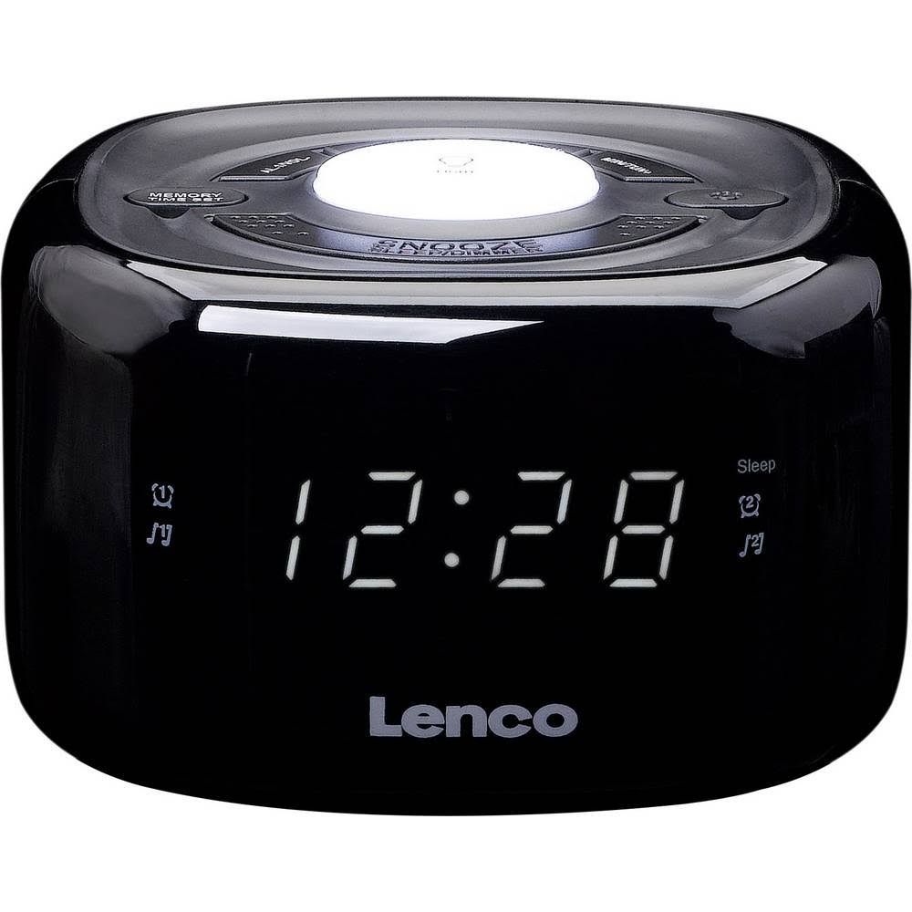Lenco CR-12 FM Clock Radio Black Lenco CR-12 FM Clock Radio Black