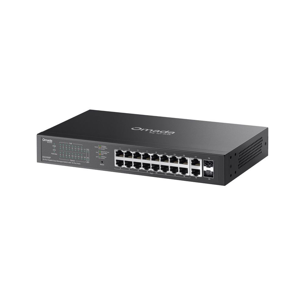TP-Link ES220GP Omada 20-Port Gigabit Easy Managed Switch with 16-Port PoE+