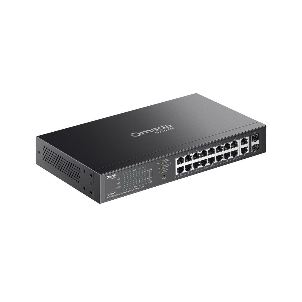 TP-Link ES220GP Omada 20-Port Gigabit Easy Managed Switch with 16-Port PoE+